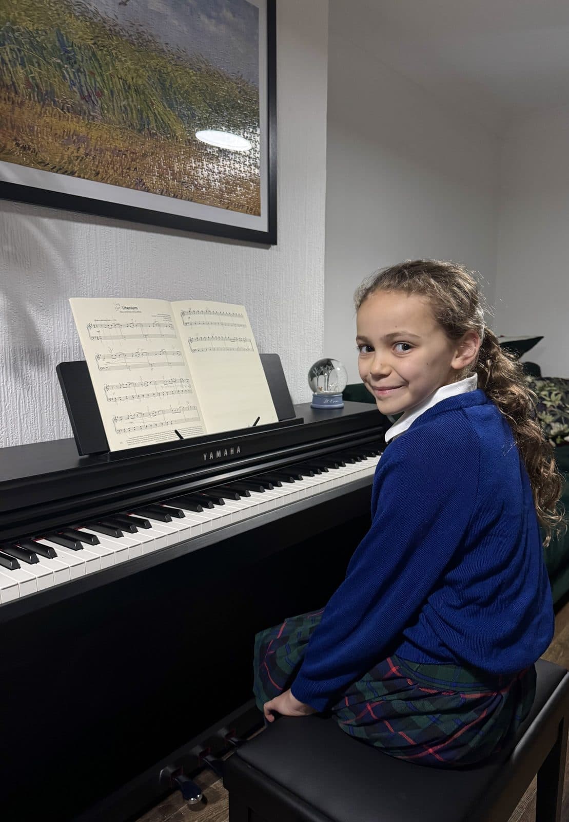 Student during a CogniMusica instrumental session