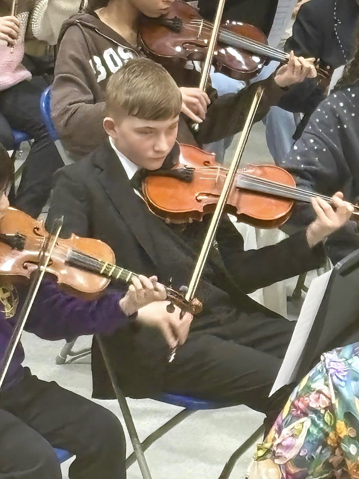 Student during a CogniMusica instrumental session